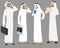 Khaliji Men Icons In Standing Positions