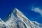 Khan Tengri peak from south Engilchek Inylchek glacier in Tian-Shan mountains