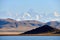 Khan-Tengri peak and Tuzkol lake