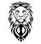 Khanda is the most significant symbol of Sikhism, decorated with a Lion