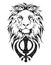 Khanda is the most significant symbol of Sikhism, decorated with a Lion