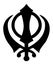 Khanda symbol icon with a white background