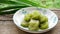 Khanom Chan, Thai Layer Sweet Cake, Is an ancient Thai dessert Ingredients with water, pandan, sugar And steamed with heat.
