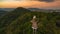 Khao Rang viewpoint tower landmark in Phuket town it is on Tung Ka hill in Phuket town.