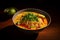 Khao soi creamy coconut noodle soup Thailand food generative Ai