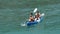 Khao sok, thailand, circa february 2019 - tourists kayaking ok lake