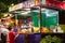 Khaolak, Thailand, 5 june 2019: A Thai woman sells Thai pancakes on the streets of Kao lak.