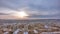 Kharkiv city from above at sunset winter timelapse. Ukraine.