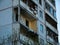 Kharkiv, Kharkov, Ukraine - 05.07.2022: Aftermath shooting shell civilian building destroyed house russian explosion