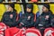 KHARKIV, UKRAINE - February 14, 2019: Replacement bench Football player during the UEFA Europa League match between Shakhtar