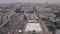 Kharkiv, Ukraine - January 2020: Aerial shot of the famous Freedom Square in the city of Kharkov, on which there is a