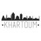 Khartoum Sudan. City Skyline. Silhouette City. Design Vector. Famous Monuments.