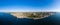 Kherson city panorama landscape near the Dnieper river aerial view