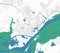 Kherson vector map. Detailed map of Kherson city administrative area. Cityscape panorama illustration. Road map with highways,