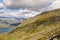 Khibiny Mountains. Tundra, lake, cloudy sky