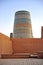 Khiva: colorful medieval tower