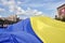 KhKharkov, Ukraine, Freedom Square, Ukrainian flag