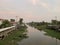 Khlong Preng canal in country Chachoengsao Thailand