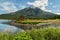 Khodutkinskiye hot springs at the foot of volcano Priemysh. South Kamchatka Nature Park.