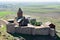 Khor Virap - deep dungeon, an Ancient Armenian fortress-monastery near border with Turkey. Located at foot of biblical