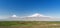 Khor Virap monastery on background of mount Ararat in Armenia, long wide width banner