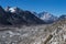 Khumbu glacier in front of Kangtega and Thamserku peak, Everest