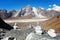 Khumbu glacier and Lobuche peak from Kongma la pass