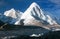 Khumbu valley, khumbu glacier and pumo ri peak