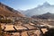 Khunde and Khumjung villages with small fields and walls