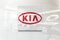 Kia motors on glossy office wall realistic texture