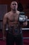Kick boxer with his championship belt