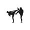 kick boxing Sport Silhouettes Activity, art  design