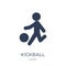 kickball icon. Trendy flat vector kickball icon on white background from sport collection