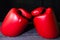 Kickboxer gloves left on the table