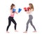 Kickboxing girls fight