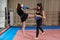 Kickboxing girls sparring