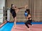 Kickboxing girls sparring