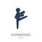 kickboxing icon. Trendy flat vector kickboxing icon on white background from sport collection