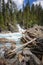 Kicking Horse River flowing into Yoho River in Yoho National Park, British Columbia, Canada