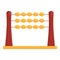 Kid abacus icon cartoon vector. Abacus math