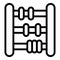 Kid abacus icon outline vector. School math