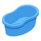 Kid bath tube icon, isometric style