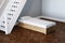 Kid bed design concept in new child room under wooden stairs 3d