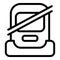 Kid belt lock icon outline vector. Safe drive