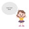 kid bubble chat vector illustration isolated