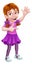 Kid Cartoon Girl Child Pointing