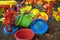 Kid colourful toys with man made safe sand from cassia tora seed