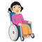 Kid Disabled Vector Illustration