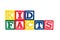 Kid Facts - Alphabet Baby Blocks on white