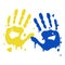 Kid Hand Prints Children Hands Paint Playful Colorful Art